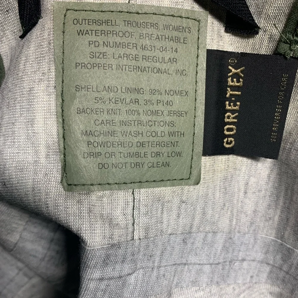 NWOT Military GORE-TEX Olive Cargo Pants Size L - Picture 2 of 8